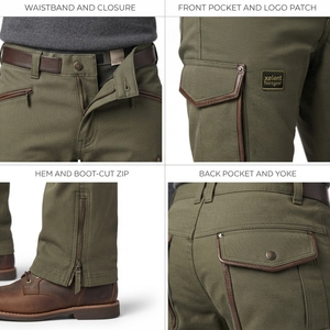 Pantalon de moto technique robuste en Cordura 500D, résistant à l'abrasion, coupe-vent, cargo tactique pour homme - Product Image 4