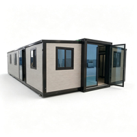 Maison mobile Tiny House 3-4 chambres, maisons préfabriquées pliantes, 20 pieds, 40 pieds, maison conteneur extensible de luxe