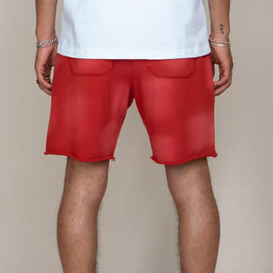 Pantalones Cortos Deportivos Unisex de Cintura Alta con Lavado Ácido, Personalizados, de Algodón French Terry, con Bolsillos Laterales, Logotipo Impreso para Hombre, Suministro OEM - Product Image 4