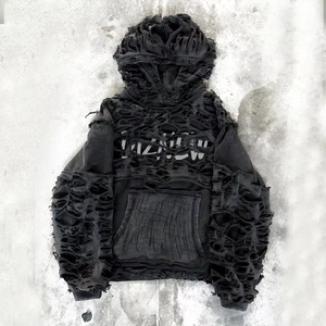 Sudadera con Capucha de Moda con Diseño de Agujeros, Esencial para las Tendencias, con Encanto Único, Liderando la Nueva Tendencia de la Moda Internacional, Sudadera Básica - Product Image 4