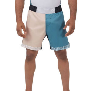 กางเกงขาสั้น BJJ น้ำหนักเบา แบบสั่งทำพิเศษ สีทูโทน สำหรับ MMA กางเกงกราปลิง แห้งเร็ว ยืดได้ 4 ทิศทาง กางเกงฝึกซ้อมต่อสู้ ดีไซน์ MMA - Product Image 4