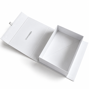 Custom <b>White</b> Matte Folding Gift <b>Box</b> with Magnetic Closure – Printed Logo, UV Printing & Gold Foil Stamping - Product Image 1
