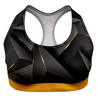 Sujetador Deportivo para Mujer, Diseño Simple con Cuello en U, Alta Sujeción, Transpirable, Antibacterial, Spandex/Poliéster, Logotipo Frontal, para Yoga, Ejercicio y Running