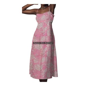 Nuevo Vestido Túnica sin Mangas con Estampado Artesanal y Tirantes Finos para Playa, Proveedor Indio, Vestidos Casuales de Tirantes Finos para Mujer - Product Image 2