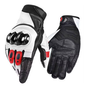 Meilleurs gants de moto en cuir pour hommes, coupe-vent, hiver, motocross, tactiques, course, doigts entiers, taille personnalisée - Product Image 1