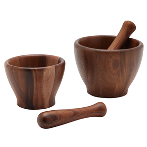 Wood Mortar And Pestle for <b>Grinder</b> <b>Herb</b> Tools Modern Design Kitchen Tools and Gadgets Custom Size Wood Mortar & Pestle - Product Image 4