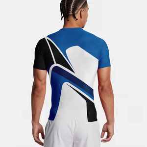Haut de sport pour homme à manches courtes, respirant, écologique, anti-UV, séchage rapide, compression, pour surf et gym - Personnalisable OEM GRATUIT - Product Image 2