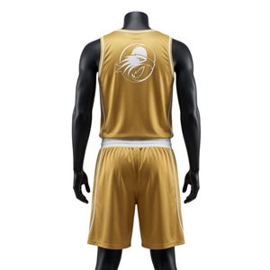 Conjunto de Uniforme de Boxeo Dorado para Hombre, Jersey sin Mangas y Pantalones Cortos, Ropa Deportiva de Entrenamiento, Ropa para Combates - Product Image 2