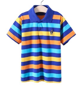 Polo décontracté d'été pour garçons, en polyester/coton respirant, à manches courtes, pour grands et petits enfants, doux et confortable - Product Image 5