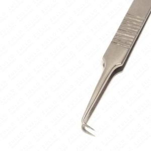 Custom Logo Stainless Steel Volume Eyelash Tweezers Precision Grip Silver Lash Extension Tweezers Professional <b>Tool</b> - Product Image 3