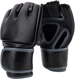 Gants de MMA personnalisés de haute qualité Gants de grappin de combat lestés dans toutes les couleurs Produit vierge uni pour la protection des équipements de boxe - Product Image 1