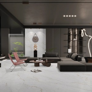 Dalles de porcelaine polie blanche d'Abu Dhabi, surfaces élégantes à effet marbre pour intérieurs de luxe - Product Image 2