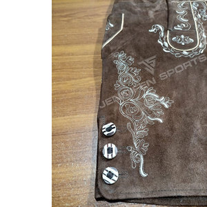 Lederhosen allemands et autrichiens respirants en daim de vachette bavarois avec broderie personnalisée pour hommes - Product Image 4