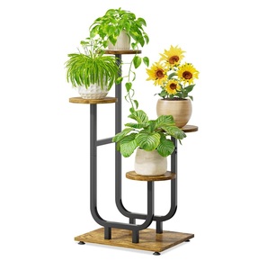 Premium durable <b>plant</b> <b>stand</b> sturdy metal indoor outdoor multi tier planter holder rack for balcony garden elegant decor - Product Image 5