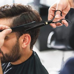 Professional Hair Scissors Barbar Salon Beauty Scissor Black <b>Thinning</b> Cutting Shears Hairdressing Hair Cutting Scissor Set - Product Image 6