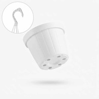 Ensemble complet de jardinières suspendues, pot en PP blanc avec support et soucoupe amovible pour une utilisation intérieure et extérieure, personnalisable