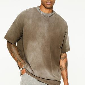 Camiseta de Hombre de Algodón Lavado Estilo Vintage, con Logotipo de Moda, Cuello Redondo y Manga Corta, Estilo Urbano, OEM ODM, Última Tendencia - Product Image 1