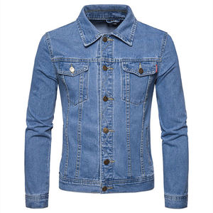 Men's Casual Denim Jacket with <b>Stand</b> Collar Cotton Material Breathable Design for Outdoor Activities - Product Image 4
