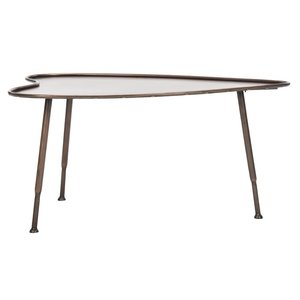 Modern Nesting Metal Coffee Table <b>Set</b> with Marble Top Space Saving Living Room Furniture - Product Image 1