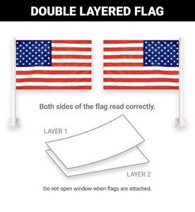 ธงติดกระจกรถยนต์ ธงโฆษณาส่งเสริมการขาย พร้อมเสาพลาสติก ทำจากโพลีเอสเตอร์ มีขนาดสั่งทำได้ รับผลิตแบบ OEM ODM - Product Image 5