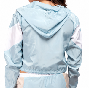Private Label Lightweight Tracksuit Set Women Full Zip Windbreaker <b>Jacket</b> and Casual Shorts Ladies 2 Piece panel Tracksuit - Product Image 1