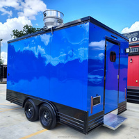 Remorque de restauration rapide pour BBQ et crème glacée, camion de cuisine mobile, chariot de vente ambulante, chariot de traiteur, chariot à pizza, remorque de concession pour camping, résistant à la rouille
