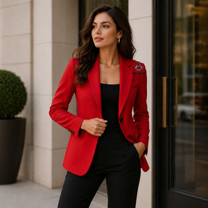Chaqueta Blazer de Algodón y Poliéster para Mujer con Bordado de la Hermandad Masónica Delta Sigma Sorors |   Sorority Bordado Personalizado para Damas - Product Image 3