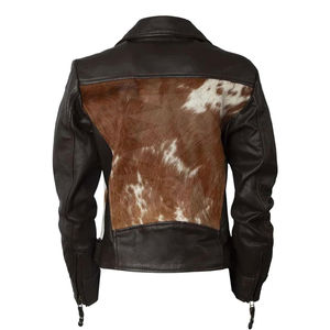 Chaqueta de Cuero con Pelo de Alta Calidad Premium, Logotipo Personalizado, Ropa de Moda, Chaqueta de Cuero Genuino con Pelo, Proveedor Mayorista - Product Image 2