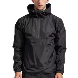 New Design Custom Waterproof Outdoor Windbreaker Half Zipper <b>Jacket</b> Hooded 100% Polyester Motorcycle Black <b>Men</b> <b>Jackets</b> - Product Image 4