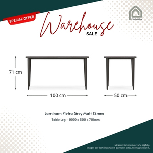 [Venta de Almacén] Mesa de Estudio/Comedor Laminam Pietra Gris Mate |   Escritorio de Piedra Sinterizada de 12 mm |   Mesa de Trabajo Moderna de Piedra - Product Image 2