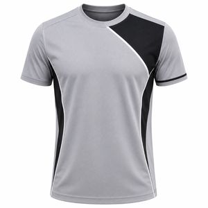 <b>Men's</b> <b>Navy</b> <b>Blue</b> White Solid Front Long Casual Regular Fit O-Neck Knitted Polyester Blank <b>T</b>-<b>Shirt</b> - Product Image 3