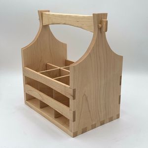 Mango Wood Serving Caddy 4 Compartments Wood Kitchenware Serving Caddy Customized Manufacture Mango Wood Serving Caddy - Product Image 1