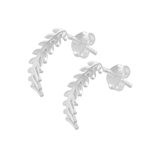 Pendientes de Espina de Pescado |   Pendientes Minimalistas de Plata de Ley 925 con Esqueleto de Pez, Joyería Costera Oceánica - Product Image 2