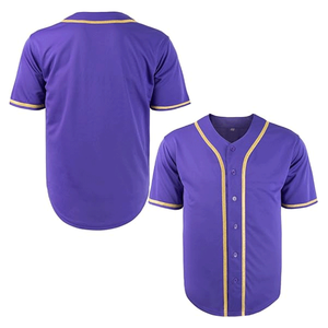 Maillots de baseball personnalisés pour hommes 100% polyester, respirants, à séchage rapide, uniformes sportifs personnalisés, maillot à manches courtes pour hommes - Product Image 4