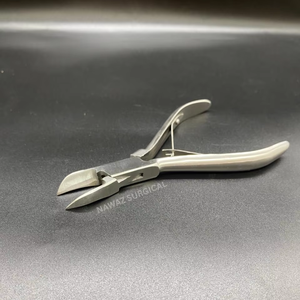 Coupe-ongles en acier inoxydable à double ressort, courbé, 14,5 cm, coupe-cuticules pour manucure et pédicure, instruments de podologie - Product Image 1