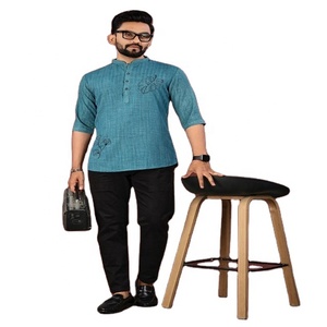 เสื้อเชิ้ตผ้าฝ้ายสำหรับผู้ชายเสื้อผ้าชาติพันธุ์สำหรับงานแต่งงานจากผู้ผลิตอินเดีย - Product Image 1