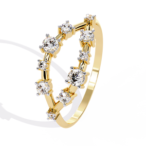 แหวนเพชรทรงกลมเพาะเลี้ยงในห้องปฏิบัติการ ทองคำแท้ 14K 18K น้ำหนัก 0.25 กะรัต DEF VVS แหวนแต่งงานแบบสั่งทำพิเศษ เครื่องประดับชั้นดี ขายส่ง - Product Image 3