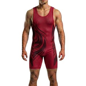 Sublimation Printed Polyester Spandex Men Wrestling Singlet Training Solid Black <b>Blank</b> Powerlifting Wrestling Singlets - Product Image 5