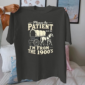 เสื้อยืดผู้หญิงผ้าฝ้ายแท้คลุมด้วยผ้าคอตตอนแท้ดีไซน์วินเทจยุค1900S ใส่สบาย - Product Image 5