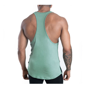 100% Customized Wholesale High Quality Slim Fit Spoon Neck Ribbed Wash Breathable 180g OEM Service <b>Tank</b> <b>Top</b> <b>White</b> Men's 100% - Product Image 3
