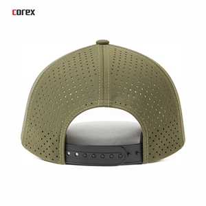 Casquette de baseball vert olive à 6 panneaux découpés au laser, respirante, en maille, unisexe, décontractée, pour l'extérieur, printemps-été, taille adulte - Product Image 5