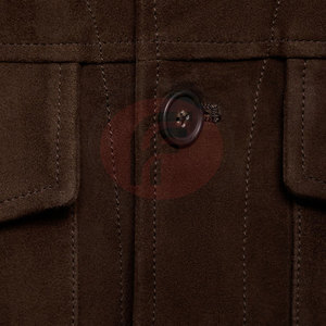 Timeless Casual Winter <b>Suede</b> <b>Leather</b> <b>Jacket</b> Stand Front Breathable Windproof Refined Texture Comfortable Wear Designed for - Product Image 6