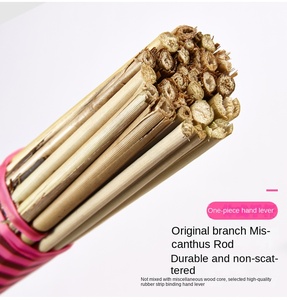 Vassooura de grama natural para saneamento Hand-Woven vassooura ecológica com material degradável para varrer estrada e limpeza ao ar livre - Product Image 5