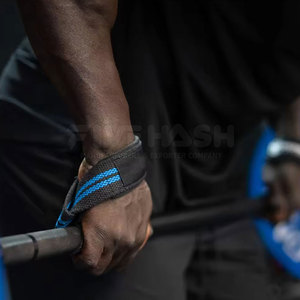 Correas de algodón con costuras reforzadas para levantamiento de pesas, soporte seguro para entrenamiento con pesas, soporte fuerte para muñecas - Product Image 3