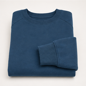 Sudadera Personalizable Azul Petrol para Hombre, Cuello Redondo, Estilo Atlético Holgado, Tejido de Algodón y Felpa, Modelo MCRW-0018 - Product Image 5