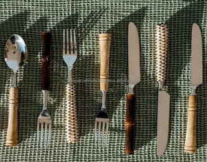 High Quality 3-Piece Stainless Steel <b>Kitchen</b> Knife Set Includes Cleaver & Chef Knife <b>Plastic</b> Handle Professionals Food Industry - Product Image 2