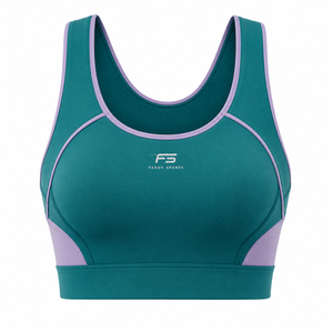 Wholesale High Impact Wireless Sports Bra Women Breathable Yoga Fitness Gym Bra Padded Shockproof Running Activewear <b>Crop</b> <b>Top</b> - Product Image 2