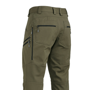 Pantalon de travail décontracté pour homme, coupe droite mi-haute, couleur unie, style vintage, en toile respirante et imperméable, multi-poches, séchage rapide - Product Image 4