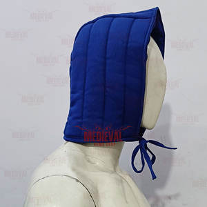 Gorro acolchado de algodón medieval hecho a mano para armadura de caballero, reconstitución histórica, ropa renacentista vikinga - Product Image 2
