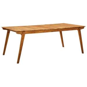 Grande table de jardin en bois d'acacia massif et durable, mobilier de patio - Product Image 1